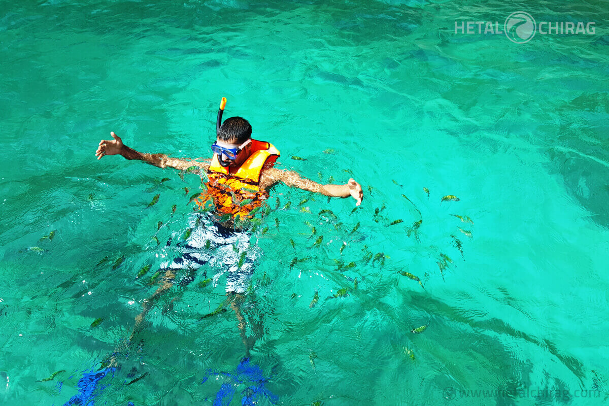 Snorkelling at the gorgeous Pileh Lagoon